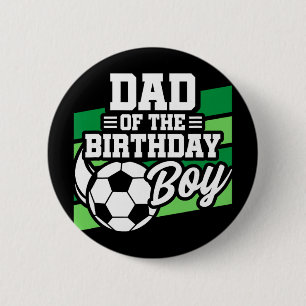 Badge Rond 5 Cm Anniversaire de football - Anniversaire Papa - Ann