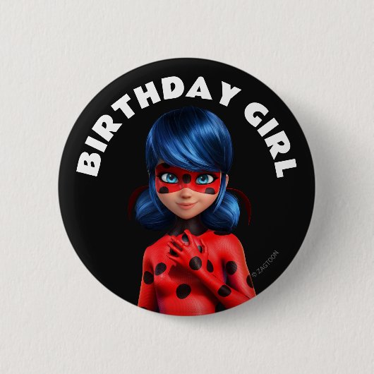 Badge Rond 5 Cm Anniversaire de la coccinelle (Devant)