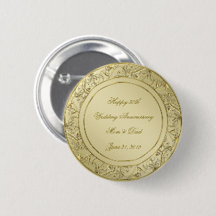 Badge Rond 5 Cm Anniversaire de mariage d'or cinquantième de