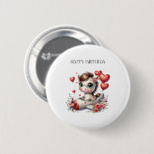 Badge Rond 5 Cm Anniversaire de Pony Pilot (Devant & derrière)