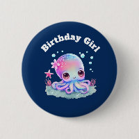Anniversaire Fille Cute Octopus Under the Sea Thèm