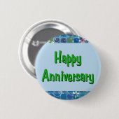 Badge Rond 5 Cm Anniversaire heureux (Devant & derrière)