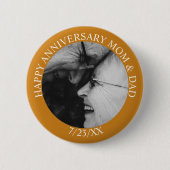 Badge Rond 5 Cm Anniversaire heureux personnalisé (Devant)