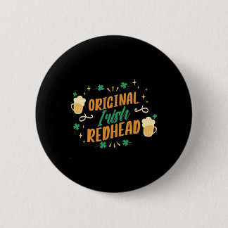 Badge Rond 5 Cm Anniversaire Irlandais Rouge Original Saint-Patric