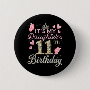 Badge Rond 5 Cm Anniversaire Papillon