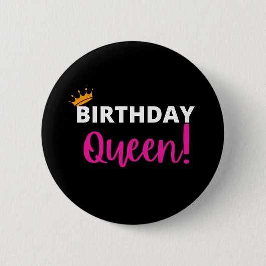 BADGE ROND 5 CM ANNIVERSAIRE REINE (Devant)