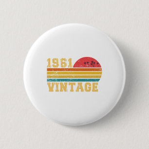 Badge Rond 5 Cm Anniversaire Rétro Vintage Coucher de soleil 1961