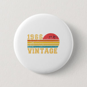 Badge Rond 5 Cm Anniversaire Rétro Vintage Coucher de Soleil 1966
