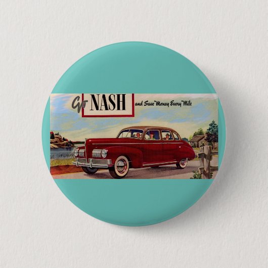 Badge Rond 5 Cm Annonce automobile Nash 1941 (Devant)