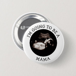 Badge Rond 5 Cm Annonce de Grossesse   Image échographie Baby Show