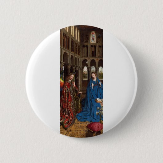 Badge Rond 5 Cm Annonce par Jan van Eyck (Devant)