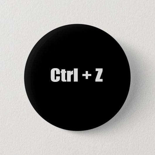 Badge Rond 5 Cm Annuler - CTRL + Z (Devant)
