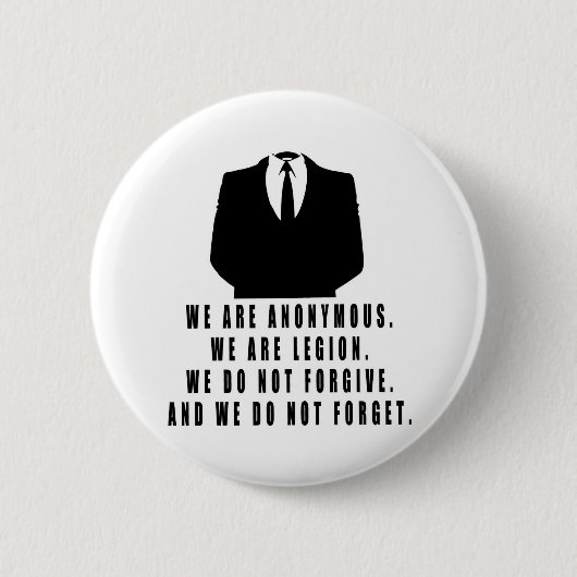 Badge Rond 5 Cm Anonyme (Devant)