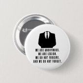 Badge Rond 5 Cm Anonyme (Devant & derrière)
