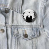 Badge Rond 5 Cm Anonymous (En situation)