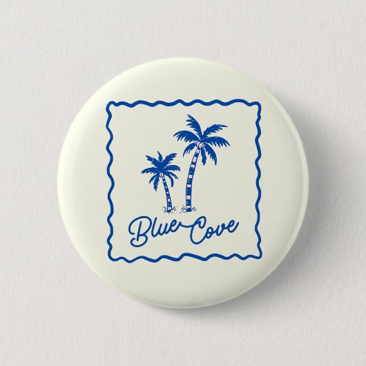 Badge Rond 5 Cm Anse Bleue (Devant)