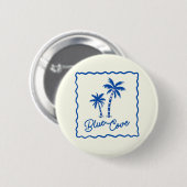 Badge Rond 5 Cm Anse Bleue (Devant & derrière)