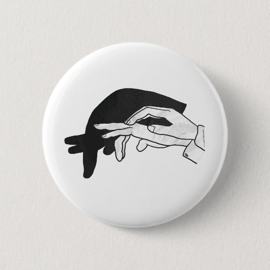 Badge Rond 5 Cm Anteater Silhouette main (Devant)