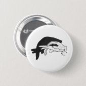 Badge Rond 5 Cm Anteater Silhouette main (Devant & derrière)