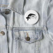 Badge Rond 5 Cm Anteater Silhouette main (En situation)