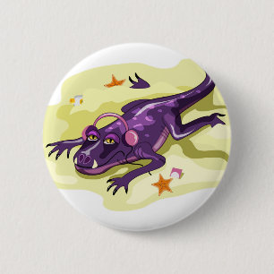 Badge Rond 5 Cm Anteosaurus Bain De Soleil Avec Casque.