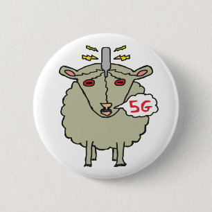 Badge Rond 5 Cm Anti 5G Sheep