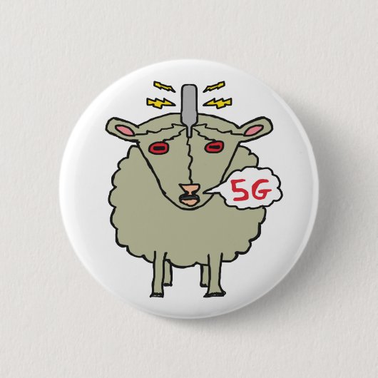 Badge Rond 5 Cm Anti 5G Sheep (Devant)