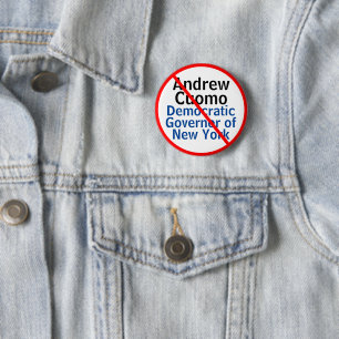 Badge Rond 5 Cm Anti Andrew Cuomo Démocrate Gouverneur de New York