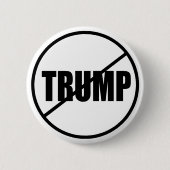 Badge Rond 5 Cm Anti atout aucune coutume Donald Trump d'atout (Devant)