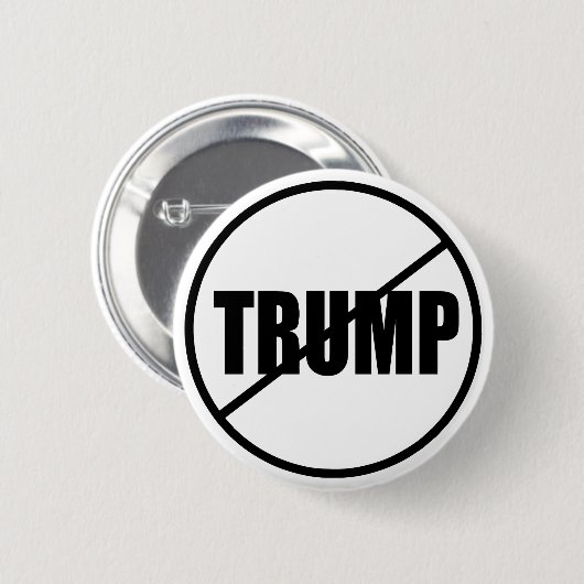 Badge Rond 5 Cm Anti atout aucune coutume Donald Trump d'atout (Devant & derrière)