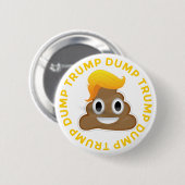 Badge Rond 5 Cm Anti-Atout Donald Poo Donal de #DumpTrump d'atout (Devant & derrière)