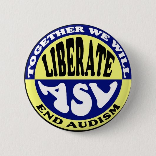 Badge Rond 5 Cm Anti-Audism bouton (Devant)