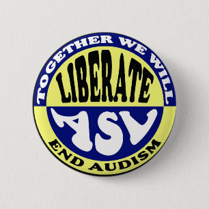 Badge Rond 5 Cm Anti-Audism bouton