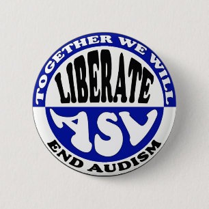 Badge Rond 5 Cm Anti-Audism bouton