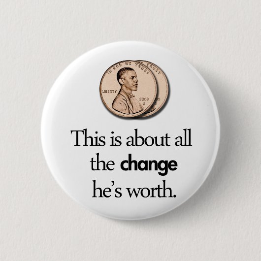 BADGE ROND 5 CM ANTI BARACK OBAMA (Devant)