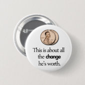 BADGE ROND 5 CM ANTI BARACK OBAMA (Devant & derrière)