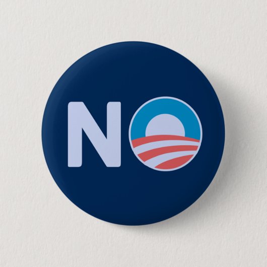 Badge Rond 5 Cm Anti bouton d'Obama (Devant)