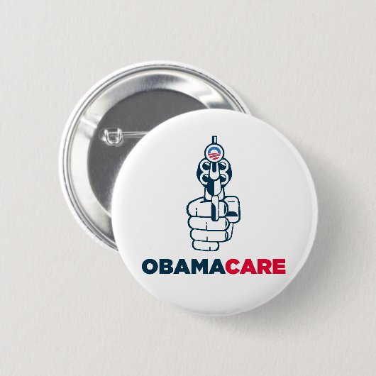 Badge Rond 5 Cm Anti bouton d'Obamacare (Devant & derrière)