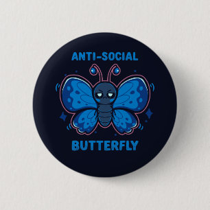 Badge Rond 5 Cm Anti-Butterfly