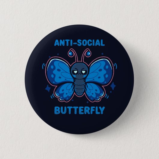 Badge Rond 5 Cm Anti-Butterfly (Devant)