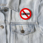 Badge Rond 5 Cm Anti Cancer aucun bouton de signe (En situation)