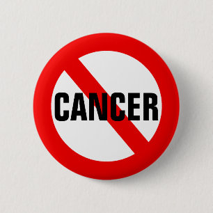 Badge Rond 5 Cm Anti Cancer aucun bouton de signe