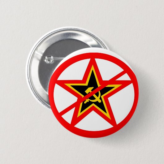 Badge Rond 5 Cm anti-communiste (Devant & derrière)