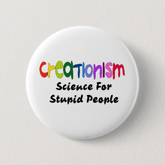 Badge Rond 5 Cm Anti-Créationisme (Devant)