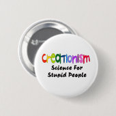 Badge Rond 5 Cm Anti-Créationisme (Devant & derrière)