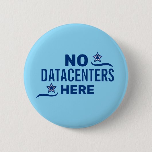 Badge Rond 5 Cm Anti Datacenter Politique (Devant)
