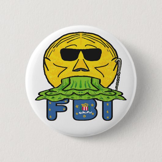 Badge Rond 5 Cm Anti FBI (Devant)