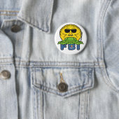 Badge Rond 5 Cm Anti FBI (En situation)