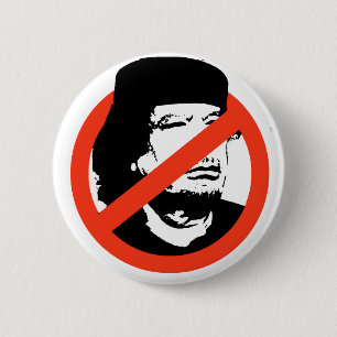 BADGE ROND 5 CM ANTI-GADDAFI