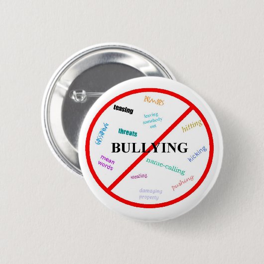 Badge Rond 5 Cm Anti intimidation (Devant & derrière)